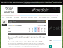 Tablet Screenshot of mondialicalcio.com
